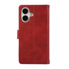 For iPhone 16 Plus Wristband Card Slot Leather Phone Case(Red) - 3