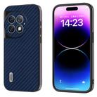 For OnePlus Ace 2 Pro ABEEL Carbon Fiber Texture Protective Phone Case(Dark Blue) - 1