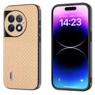 For OnePlus Ace 2 Pro ABEEL Carbon Fiber Texture Protective Phone Case(Gold) - 1