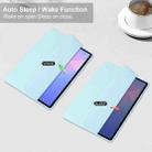 For Samsung Galaxy Tab S10 FE+ Acrylic 3-folding Smart Leather Tablet Case with Pen Slot(Sky Blue) - 2