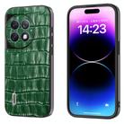 For OnePlus Ace 2 Pro ABEEL Crocodile Texture Genuine Leather Phone Case(Green) - 1