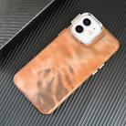 For iPhone 11 3D IMD Water Ripple TPU + Acrylic Electroplated Phone Case(Orange) - 1