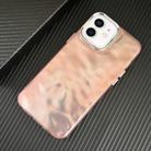 For iPhone 12 3D IMD Water Ripple TPU + Acrylic Electroplated Phone Case(Pink) - 1