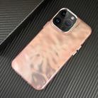 For iPhone 12 Pro Max 3D IMD Water Ripple TPU + Acrylic Electroplated Phone Case(Pink) - 1