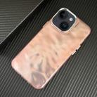 For iPhone 13 3D IMD Water Ripple TPU + Acrylic Electroplated Phone Case(Pink) - 1