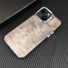 For iPhone 14 3D IMD Water Ripple TPU + Acrylic Electroplated Phone Case(Black) - 1