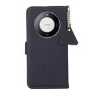 For Huawei Mate 60 Pro Side-Magnetic TJ Genuine Leather RFID Phone Case(Blue) - 3