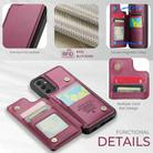 For Samsung Galaxy A54 5G CaseMe C22 Card Slots Holder RFID Anti-theft Phone Case(Wine Red) - 4