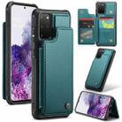 For Samsung Galaxy S20+ CaseMe C22 Card Slots Holder RFID Anti-theft Phone Case(Blue Green) - 1