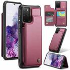 For Samsung Galaxy S20+ CaseMe C22 Card Slots Holder RFID Anti-theft Phone Case(Wine Red) - 1