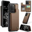 For Samsung Galaxy S20 Ultra CaseMe C22 Card Slots Holder RFID Anti-theft Phone Case(Brown) - 1