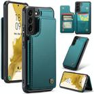 For Samsung Galaxy S22+ 5G CaseMe C22 Card Slots Holder RFID Anti-theft Phone Case(Blue Green) - 1