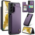 For Samsung Galaxy S22+ 5G CaseMe C22 Card Slots Holder RFID Anti-theft Phone Case(Purple) - 1