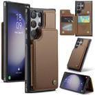 For Samsung Galaxy S23 Ultra 5G CaseMe C22 Card Slots Holder RFID Anti-theft Phone Case(Brown) - 1