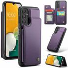 For Samsung Galaxy A13 5G CaseMe C22 Card Slots Holder RFID Anti-theft Phone Case(Purple) - 1