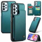 For Samsung Galaxy A23 CaseMe C22 Card Slots Holder RFID Anti-theft Phone Case(Blue Green) - 1