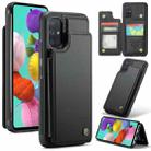 For Samsung Galaxy A51 4G CaseMe C22 Card Slots Holder RFID Anti-theft Phone Case(Black) - 1