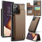 For Samsung Galaxy Note20 Ultra CaseMe C22 Card Slots Holder RFID Anti-theft Phone Case(Brown) - 1