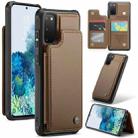 For Samsung Galaxy S20 CaseMe C22 Card Slots Holder RFID Anti-theft Phone Case(Brown) - 1