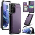 For Samsung Galaxy S21 5G CaseMe C22 Card Slots Holder RFID Anti-theft Phone Case(Purple) - 1