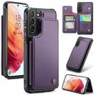 For Samsung Galaxy S21+ 5G CaseMe C22 Card Slots Holder RFID Anti-theft Phone Case(Purple) - 1
