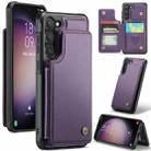 For Samsung Galaxy S23 5G CaseMe C22 Card Slots Holder RFID Anti-theft Phone Case(Purple) - 1