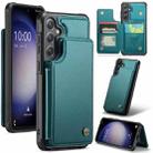 For Samsung Galaxy S23 FE 5G CaseMe C22 Card Slots Holder RFID Anti-theft Phone Case(Blue Green) - 1