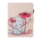 For iPad Pro 11 (2020) Colored Drawing Pattern Horizontal Flip PU Leather Tablet Case with Holder & Card Slot & Sleep / Wake-up Function(Elephant Flowers) - 1