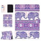 For iPad 10.2 Colored Drawing Pattern Horizontal Flip PU Leather Case with Holder & Card Slot & Sleep / Wake-up Function(Totem Elephant) - 1