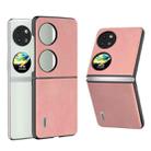For Huawei P60 Pocket ABEEL Retro Texture PU Phone Case(Pink) - 1