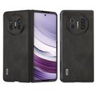 For Huawei Mate X5 ABEEL Black Edge Two-color Calf Texture PU Phone Case(Black) - 1