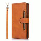 For Samsung Galaxy Note20 Wristband Card Slot Leather Phone Case(Brown) - 2