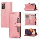 For Samsung Galaxy Note20 Ultra Wristband Card Slot Leather Phone Case(Rose Gold) - 1