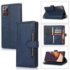 For Samsung Galaxy Note20 Ultra Wristband Card Slot Leather Phone Case(Blue) - 1