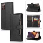 For Samsung Galaxy Note20 Ultra Wristband Card Slot Leather Phone Case(Black) - 1