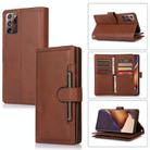 For Samsung Galaxy Note20 Ultra Wristband Card Slot Leather Phone Case(Coffee) - 1