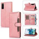 For Samsung Galaxy S20 Wristband Card Slot Leather Phone Case(Rose Gold) - 1