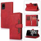 For Samsung Galaxy S20 Ultra Wristband Card Slot Leather Phone Case(Red) - 1