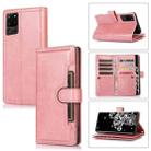 For Samsung Galaxy S20 Ultra Wristband Card Slot Leather Phone Case(Rose Gold) - 1