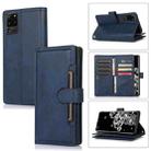 For Samsung Galaxy S20 Ultra Wristband Card Slot Leather Phone Case(Blue) - 1