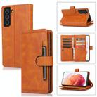 For Samsung Galaxy S21 5G Wristband Card Slot Leather Phone Case(Brown) - 1