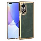 For Huawei nova 9 Pro Electroplated Leather Texture PU + PC Phone Case(Green) - 1