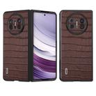 For Huawei Mate X5 ABEEL Crocodile Texture Genuine Leather Phone Case(Brown) - 1