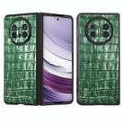 For Huawei Mate X5 ABEEL Crocodile Texture Genuine Leather Phone Case(Green) - 1