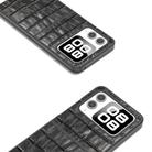 For Huawei nova Flip ABEEL Crocodile Texture Genuine Leather Phone Case(Black) - 3