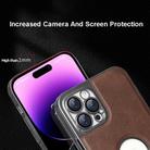For iPhone 15 Electroplated Leather Texture PU + PC Phone Case(Purple) - 3