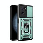 For Xiaomi Redmi K60 Ultra 5G Sliding Camera Cover Design TPU Hybrid PC Phone Case(Mint Green) - 1