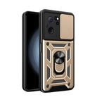 For Xiaomi Redmi K60 Ultra 5G Sliding Camera Cover Design TPU Hybrid PC Phone Case(Gold) - 1