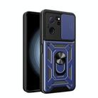 For Xiaomi Redmi K60 Ultra 5G Sliding Camera Cover Design TPU Hybrid PC Phone Case(Blue) - 1