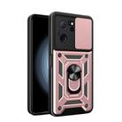 For Xiaomi Redmi K60 Ultra 5G Sliding Camera Cover Design TPU Hybrid PC Phone Case(Rose Gold) - 1